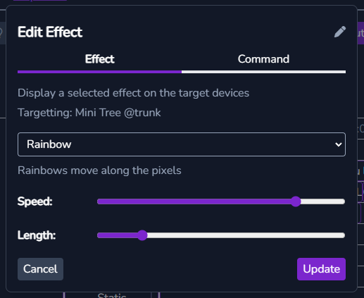 Edit Effect node dialog